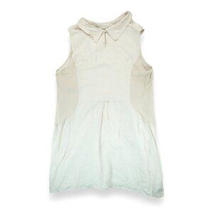 NWT Puro Lino Dress Women 3X Linen Shift Italy Work Party Dots Beige‎ Sleeveless